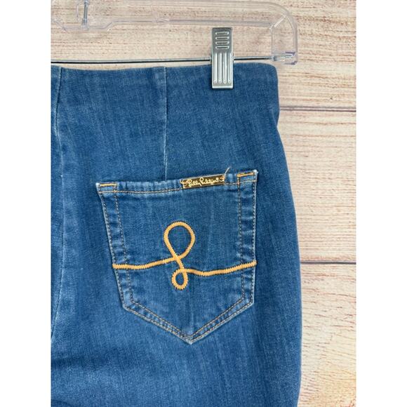 Lily Pulitzer Side Zip Stretch Jeans Women's Size 4 Blue Medium Wash Denim - Picture 5 of 13